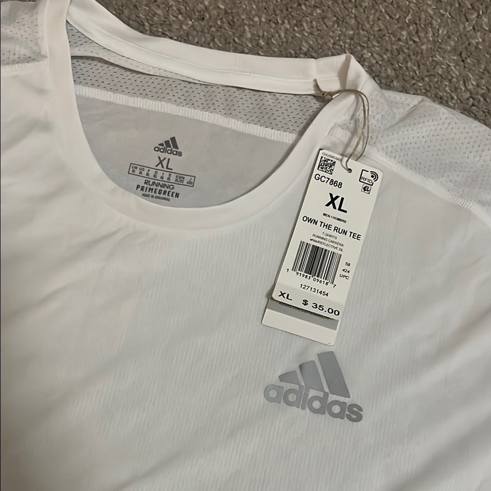 Adidas White Performance Tee - Picture 2 of 2